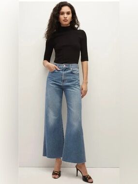 Veronica Beard Crosbie Wide Leg
Light Blue Flare Jeans Size 24